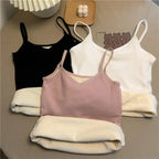 Nylon Knit Tank Top Sleeveless Thermal Vest