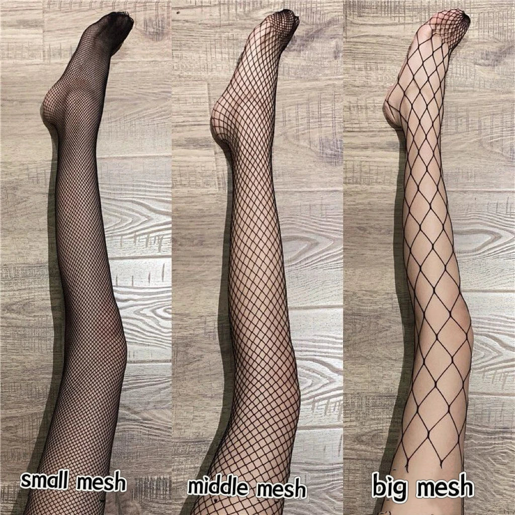 Nylon Fishnet Mesh Pantyhose Stretchy Geometric Tights - 1