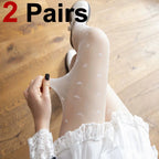 Nylon Heart Pattern Sheer Tights