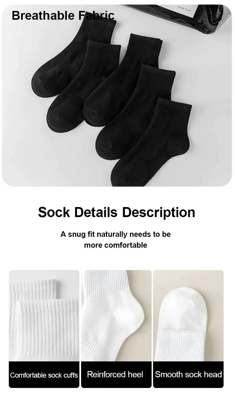 Polyester Blend Casual Low Tube Socks Set - 9