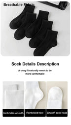 Polyester Blend Casual Low Tube Socks Set