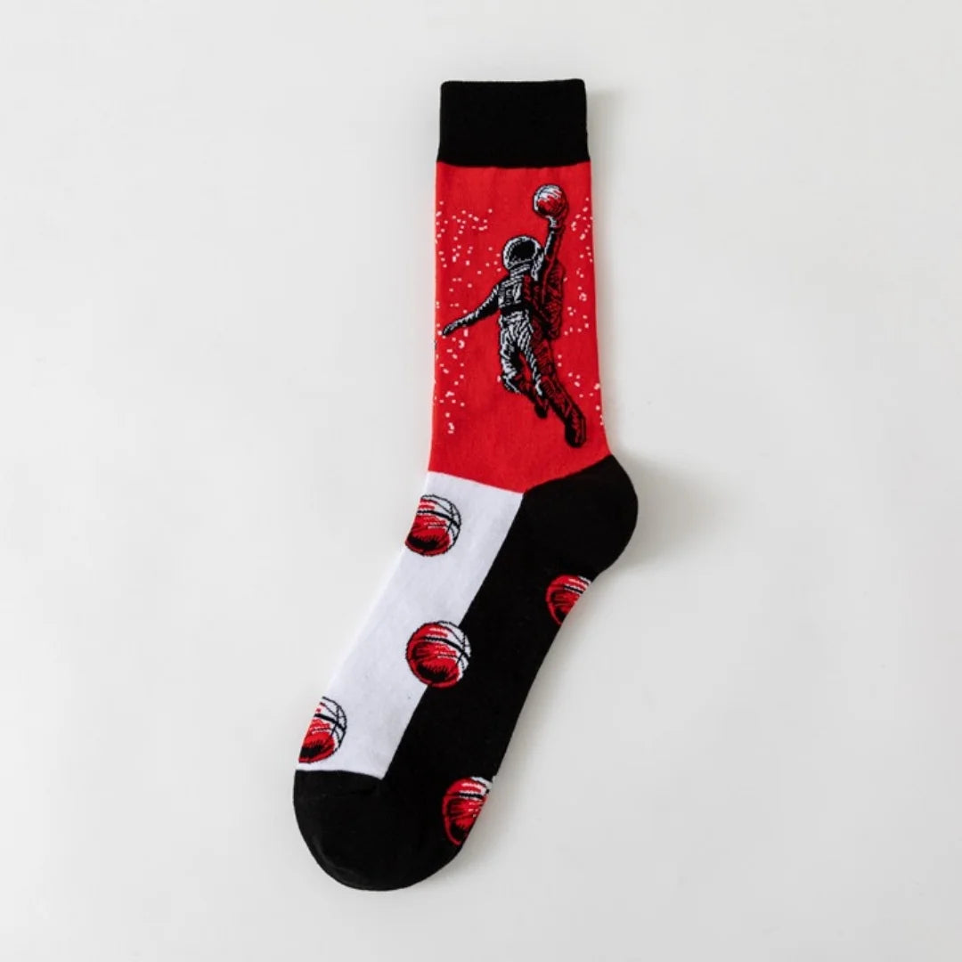 Polyester Elastane Blend Basketball Crew Socks