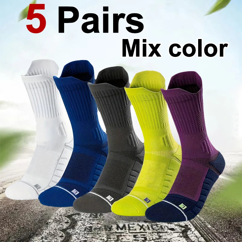 Nylon Elastane Men Athletic Sport Socks