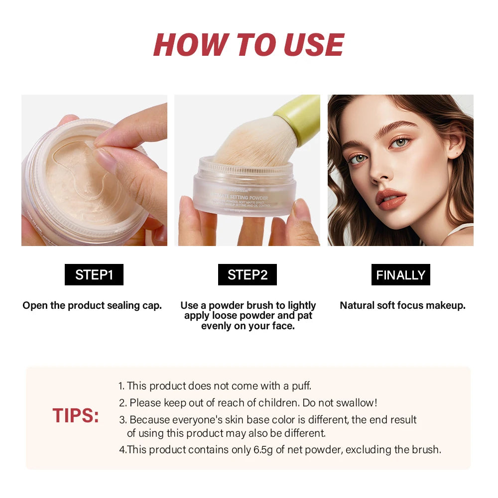 Loose Setting Powder Matte Oil Control Finishing Makeup