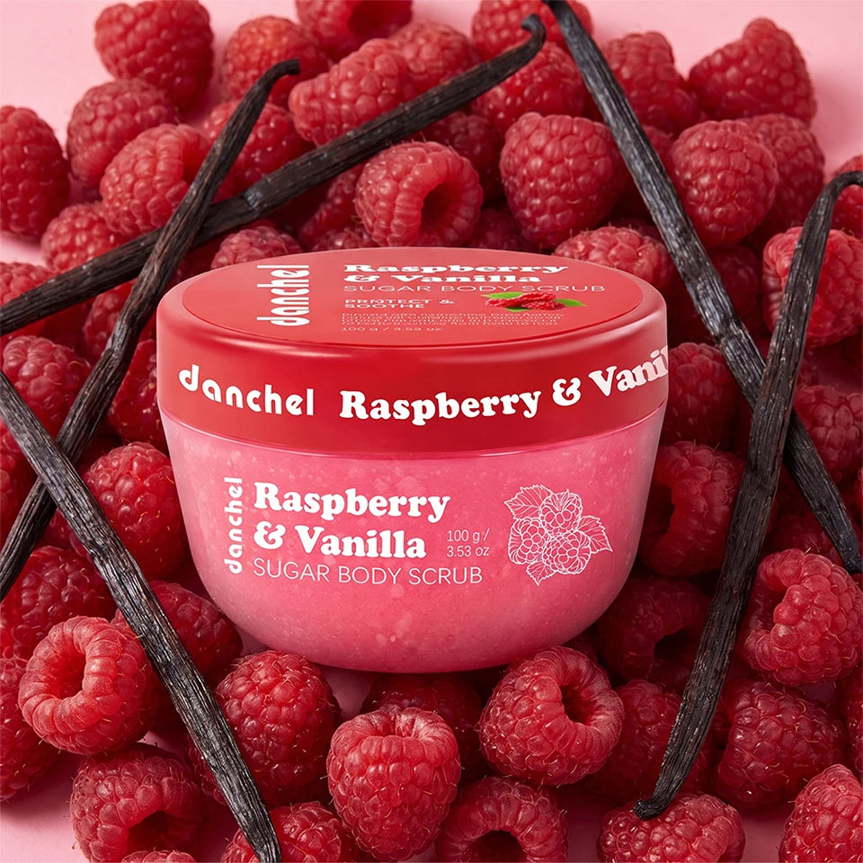 Raspberry Vanilla Sugar Body Scrub Exfoliating Cream