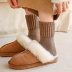 Polyester Elastane Knit Winter Crew Socks
