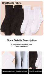 7 Pairs Polyester Elastane Mid Length Casual Crew Socks