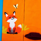 Cotton Blend Fox Pattern Middle Tube Socks