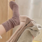 Polyester Elastane Warm Winter Mid Tube Socks