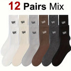 Polyester Elastane Blend Crew Socks Breathable Sweat Absorbing
