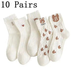 Polyester Blend Cartoon Expression Mid Tube Casual Socks