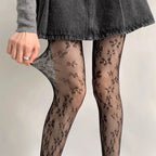 Floral Lace Mesh Nylon Pantyhose Tights