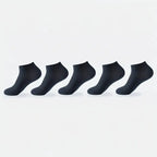 Bamboo Fiber Low Cut Ankle Socks Five Pair Set