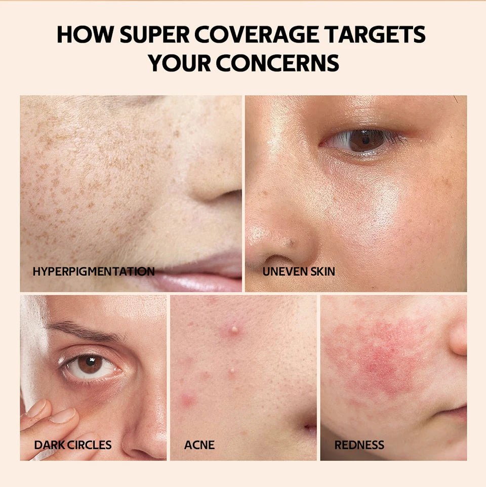 5 Color Liquid Face Concealer Waterproof Oil Control Foundation