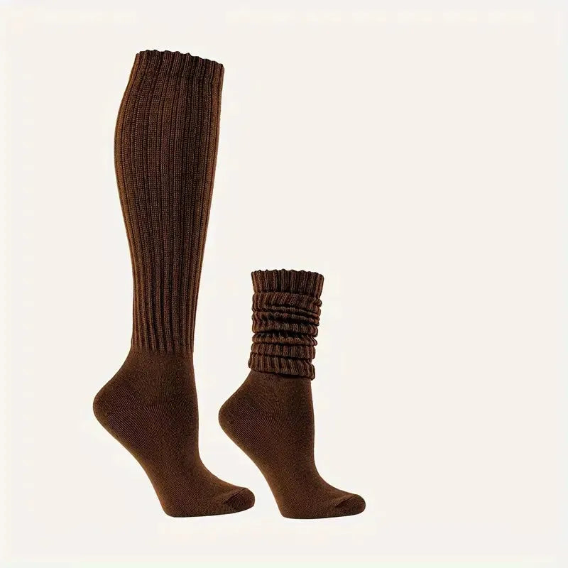 Polyester Elastane Knitted Calf Socks