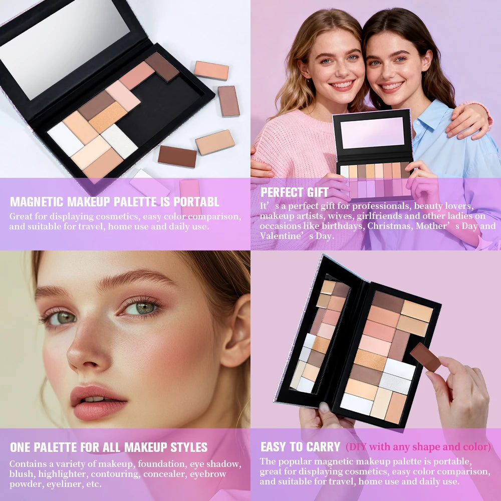 Magnetic Makeup Palette Eyeshadow and Contour Kit