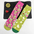 Cotton Blend Avocado Print Casual Mid Calf Socks