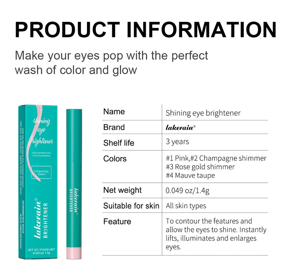 Waterproof Cream Eyeshadow Stick Brightener - 14