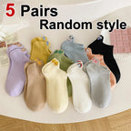 Cotton Embroidered Animal Crew Socks