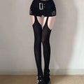Nylon Elastane Suspender Stockings Over The Knee Tights