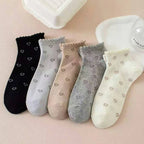 Polyester Elastane Heart Print Casual Socks