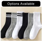 6 Pairs Polyester Spandex Crew Socks