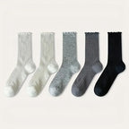 Polyester Elastane Mesh Mid Tube Casual Socks