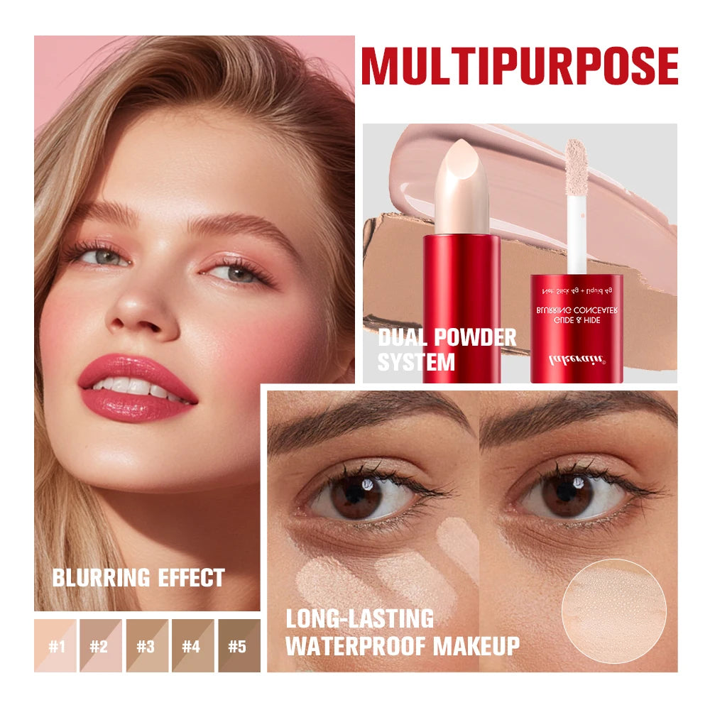 Dual Ended Liquid And Stick Blurring Concealer For Full Face Coverage