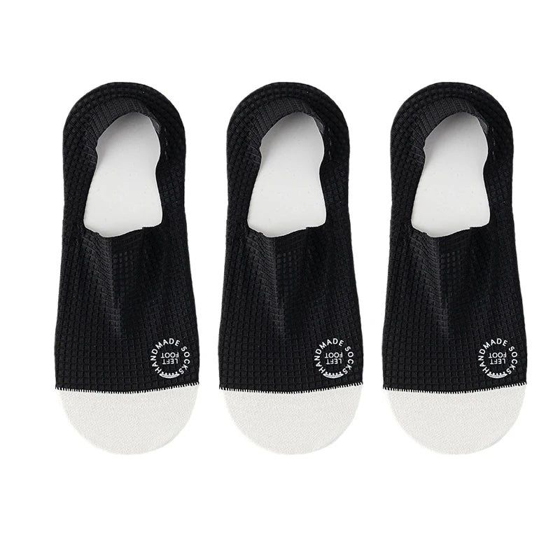 Cotton Blend Low Cut Breathable Invisible Socks - 22