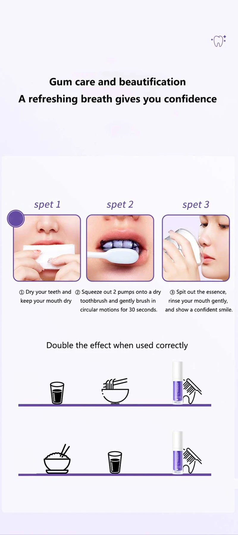30ml Whitening Toothpaste Deep Cleaning Oral Care Essence - 18