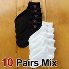 Polyester Elastane Bow Print Mid Tube Casual Socks