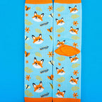 Cotton Blend Fox Print Mid Calf Socks