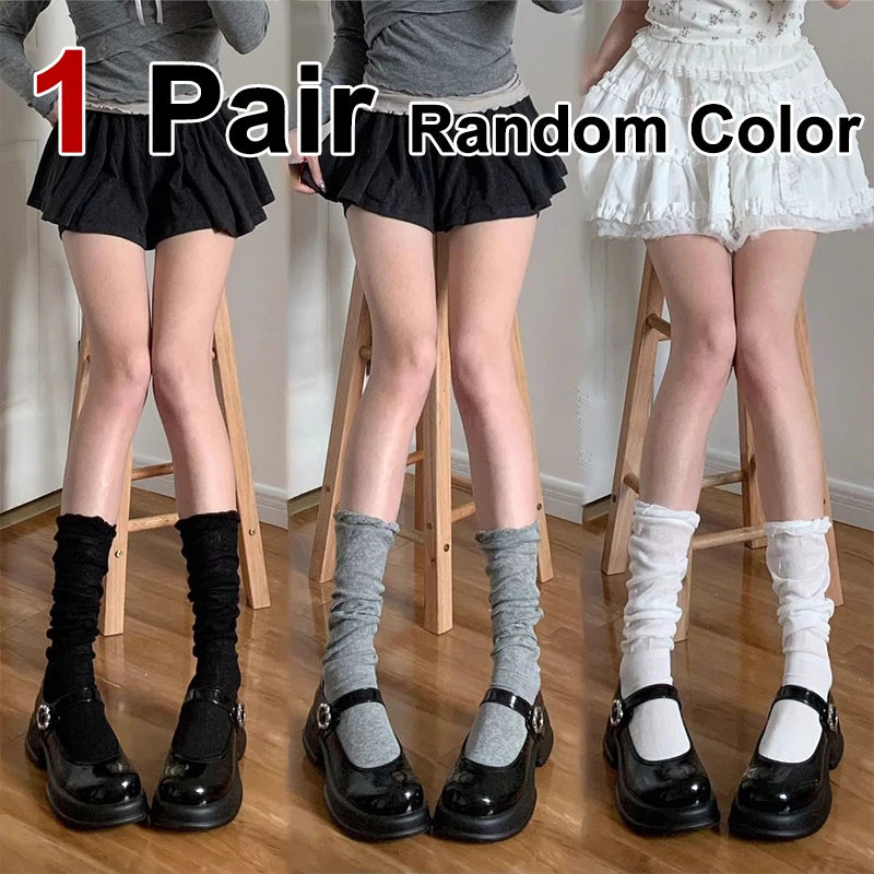 Polyester Blend Mid Tube Casual Socks for Women