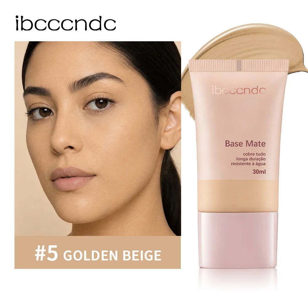 Liquid Matte Foundation Natural Waterproof Coverage Face Makeup - 28