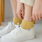 Cotton Polyester Mesh Ankle Socks for Women