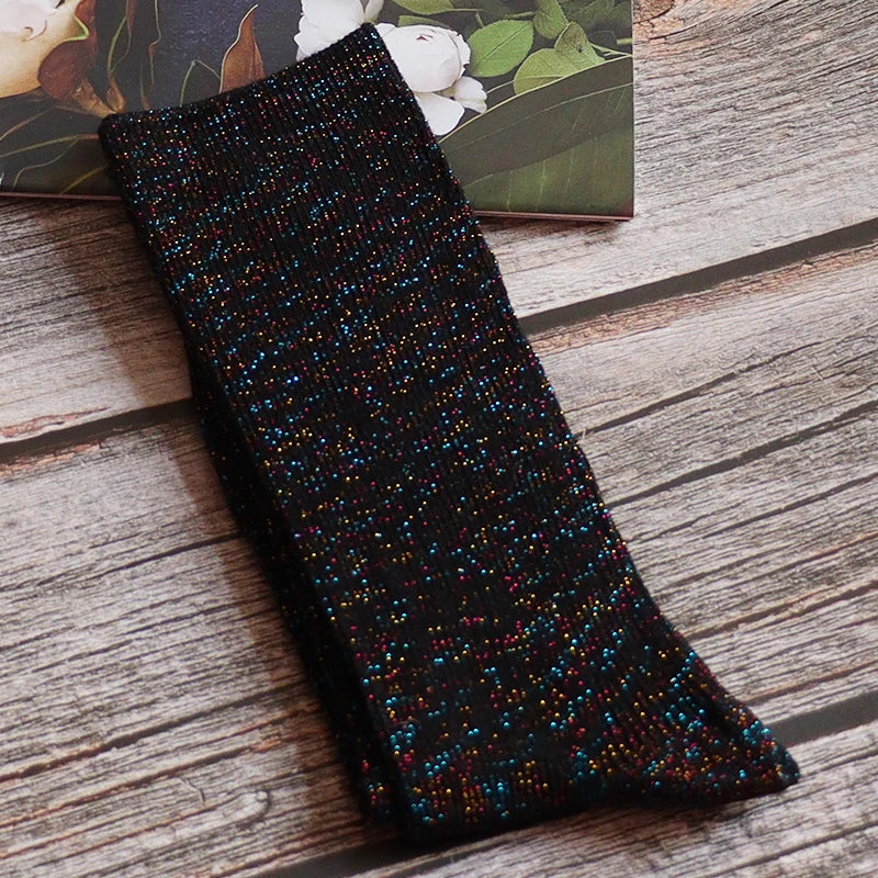 Cotton Blend Glitter Mid Tube Socks 3 Pairs - 28