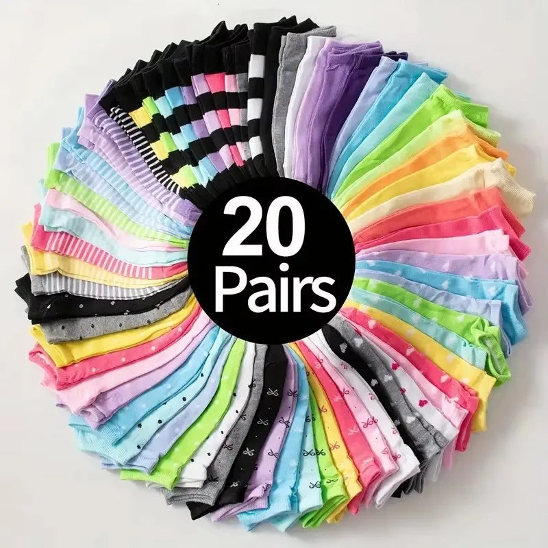 Polyester Elastane Low Cut Casual Ankle Socks Set - 7