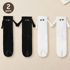 Magnetic Cartoon Eye Mid Tube Couple Socks