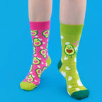Cotton Blend Avocado Print Mid Calf Socks