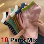Polyester Elastane Low Cut Casual Socks 5 Pack
