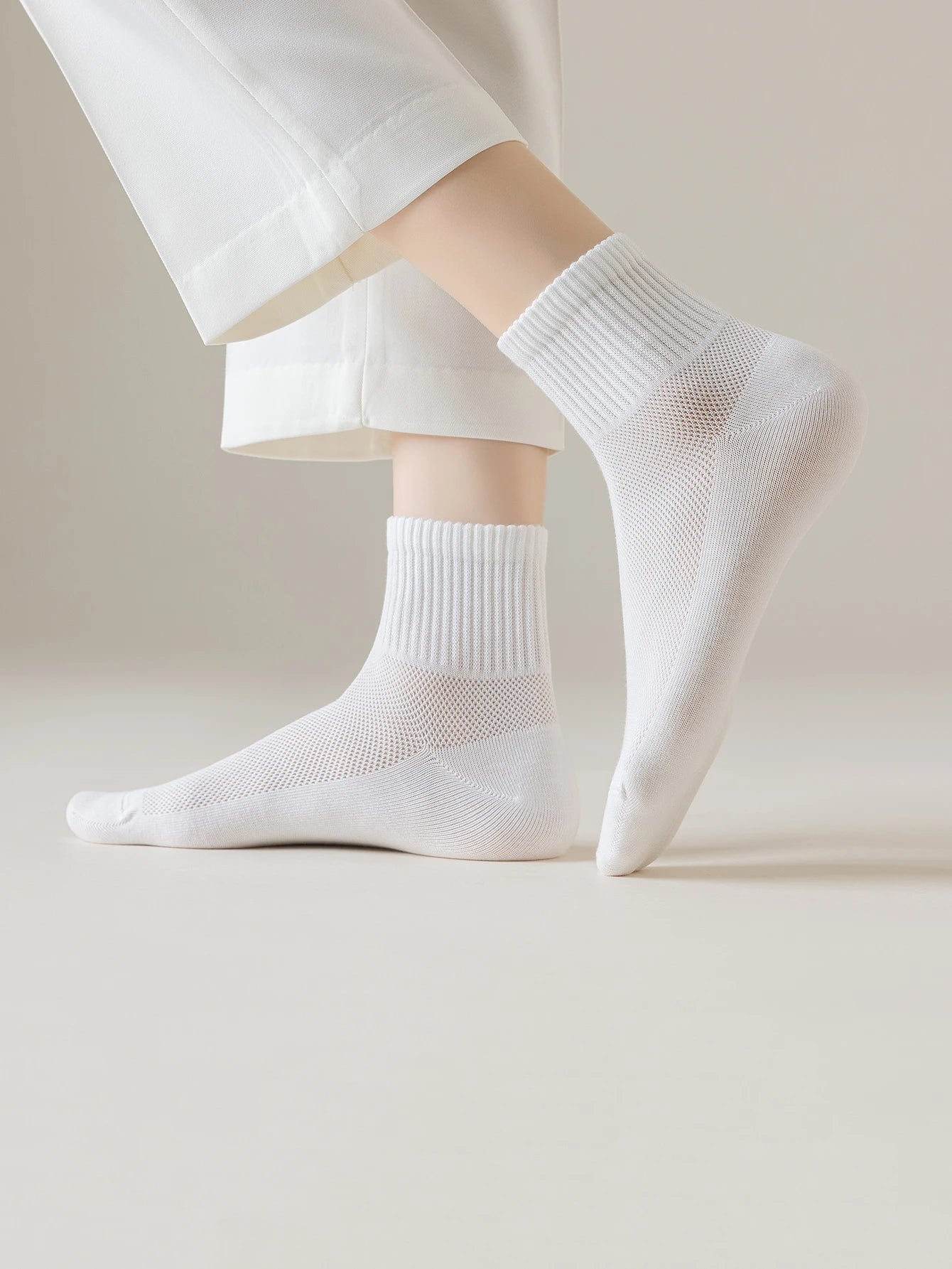 10 Pair Women Polyester Elastane Low Tube Ankle Socks - 10