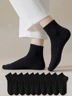 10 Pairs Polyester Elastane Women Casual Low Tube Ankle Socks