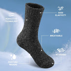 Polyester Elastane Knit Crew Socks Three Pair Set