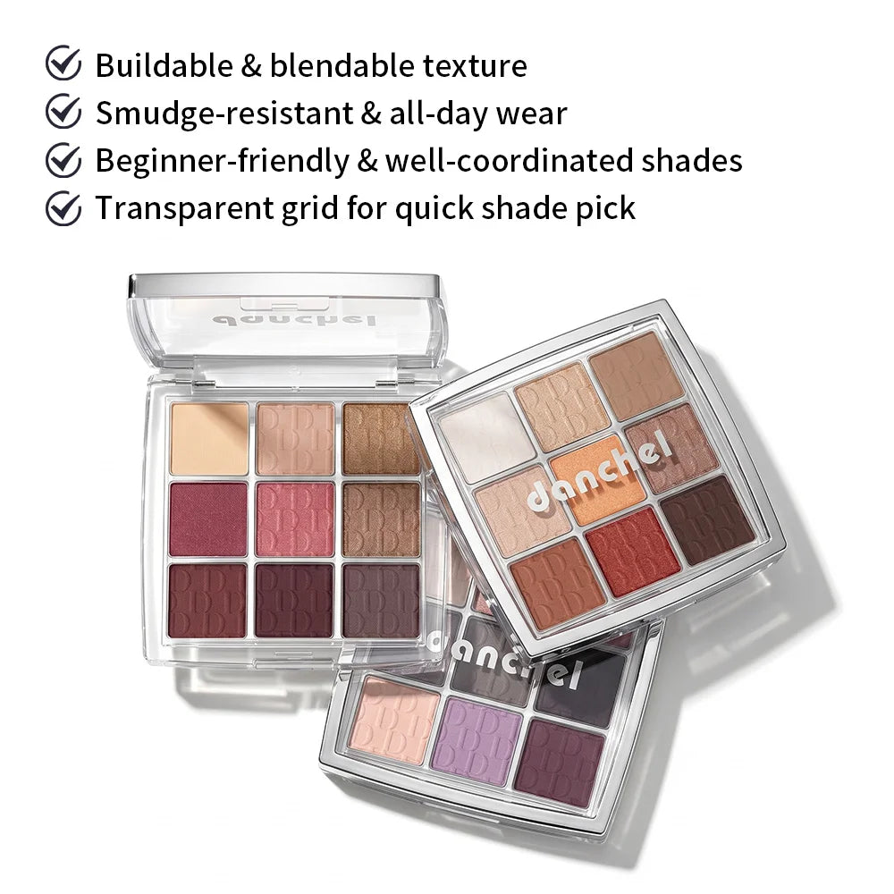 Nine Color Eyeshadow Powder Palette - 2
