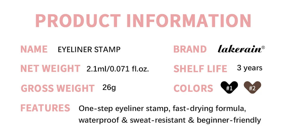 Liquid Eyeliner Stamp Waterproof Winged Eye Makeup Pen