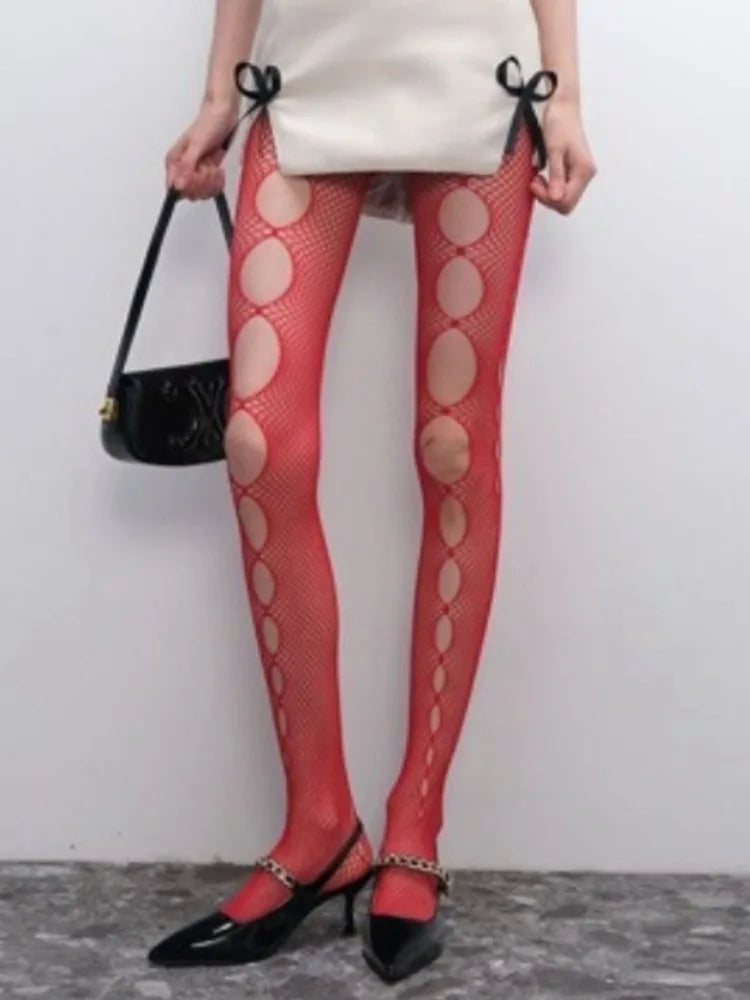 Nylon Hollow Out Fishnet Pantyhose