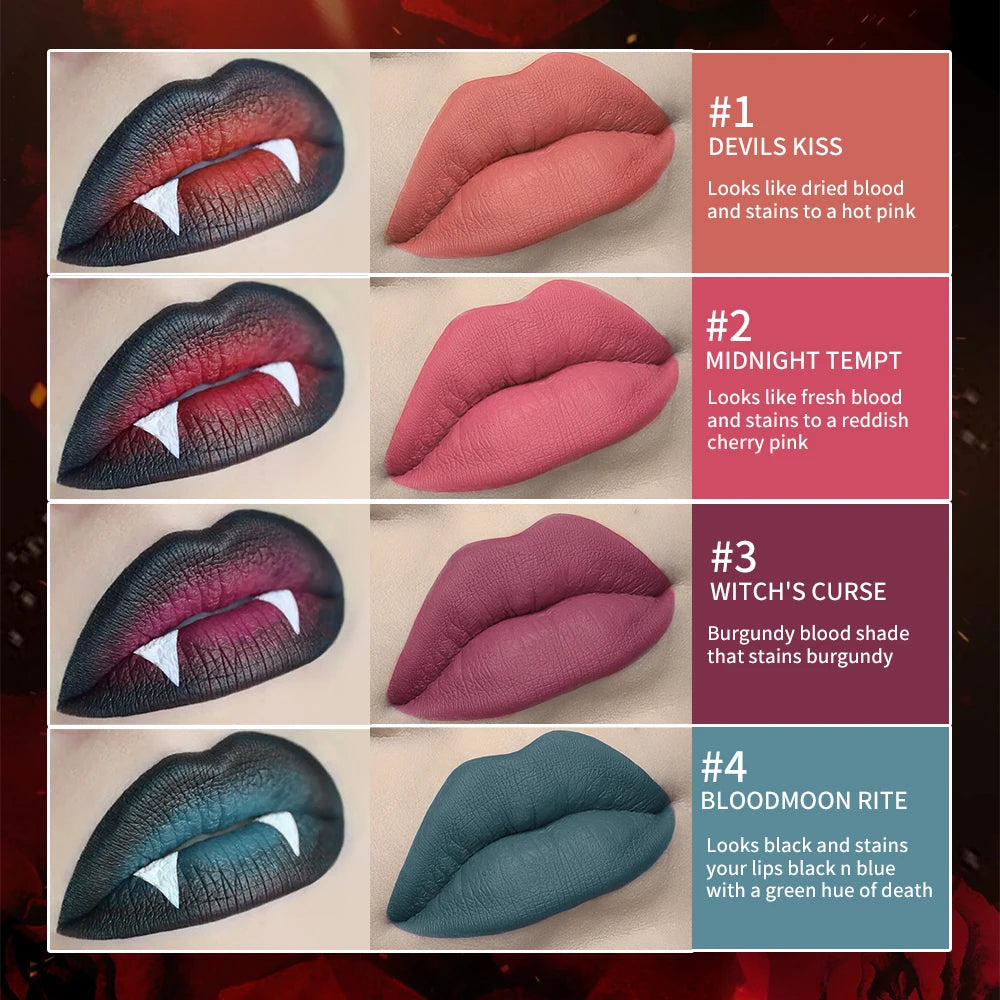 Matte Blood Effect Lip Stain Waterproof Long Lasting Lip Tint