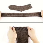 Polyester Elastane Knit Mid Calf Thermal Socks for Men