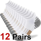 12 Pairs Breathable Polyester Spandex Athletic Sports Socks