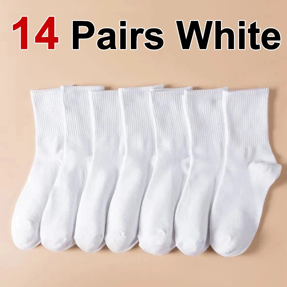Polyester Elastane Women Casual Middle Tube Socks - 16